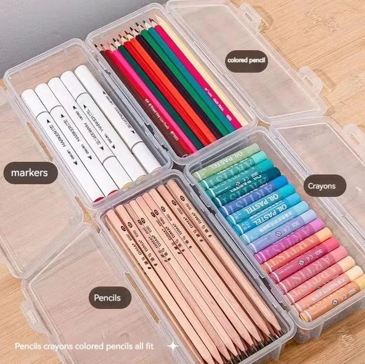 Pencil Case Box Transparent Storage 1Pcs