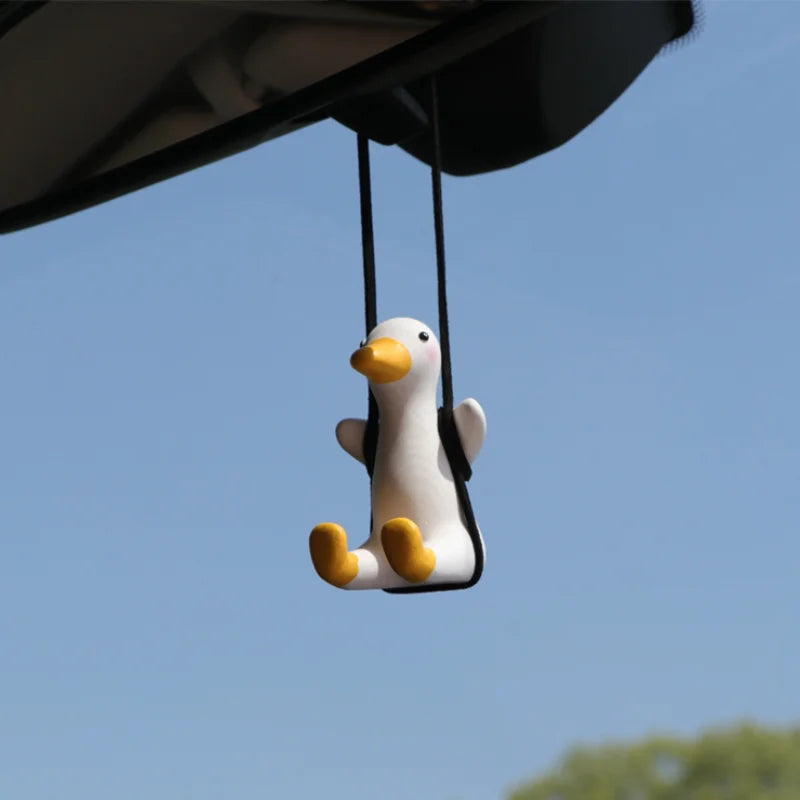 Swing Duck Pendant Mirror Ornaments