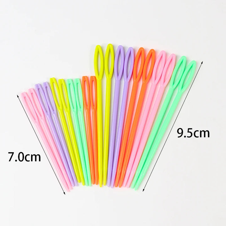 Multicolor Plastic Sewing Needles 1Set(20PCs/Set)