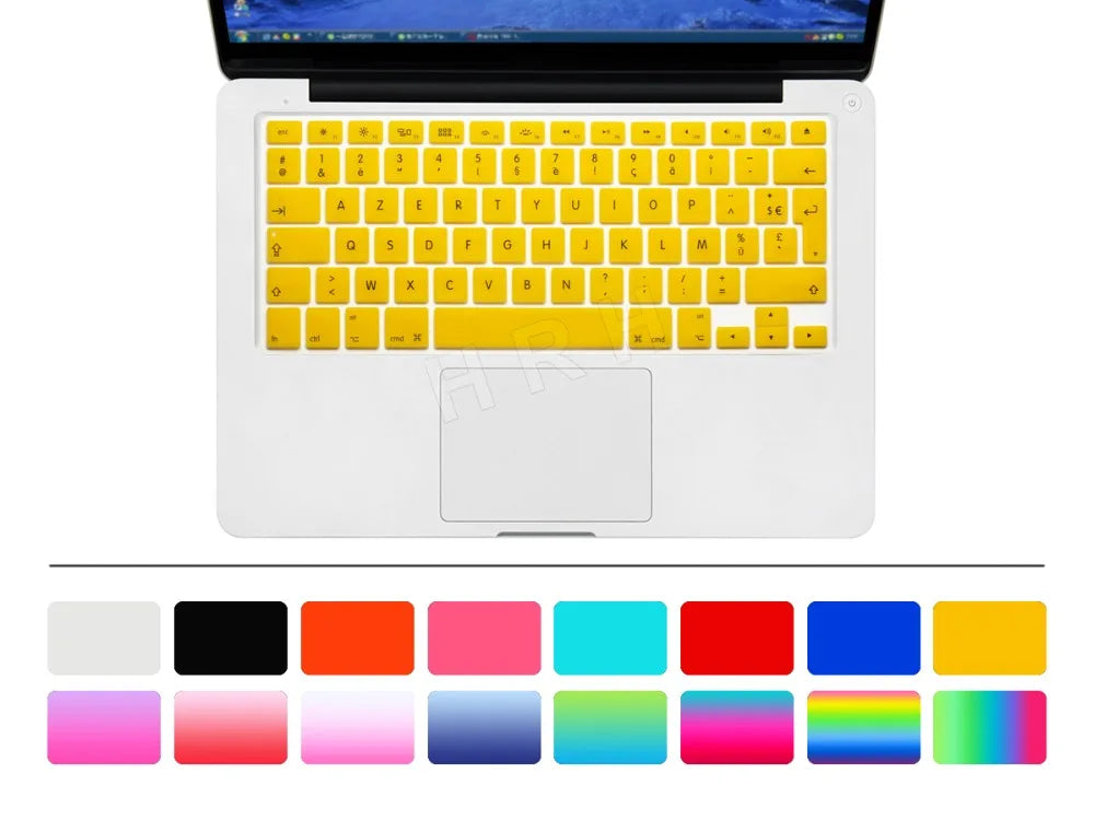 Soft French Silicone Keyboard Cover EU Version for Macbook Air Pro 13 15" A1466 A1369 A1278 A1286 A1502 A1425 A1398