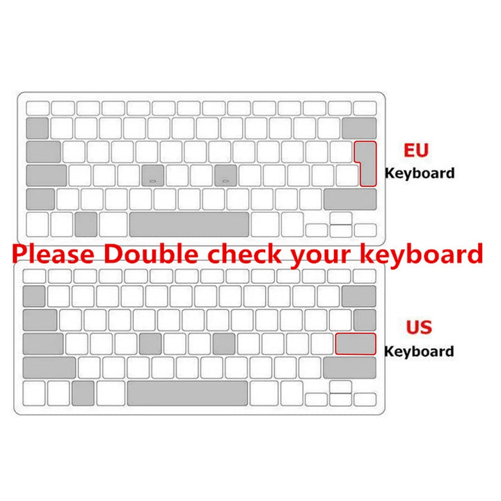 Soft French Silicone Keyboard Cover EU Version for Macbook Air Pro 13 15" A1466 A1369 A1278 A1286 A1502 A1425 A1398