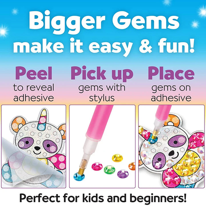 Gem Diamond Painting Sticker Kit Art Craft Dot Sticky Toys Gifts -12