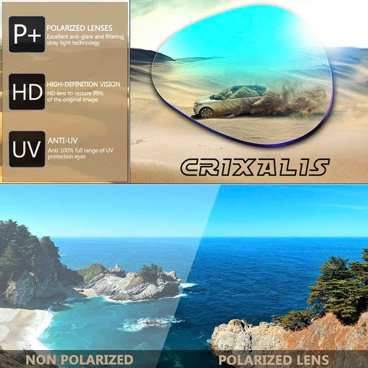 Polarized Oversized Square Sunglasses - Anti-Glare UV400 Goggles