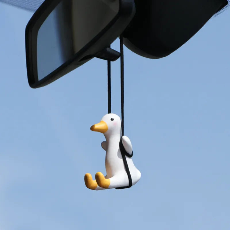 Swing Duck Pendant Mirror Ornaments