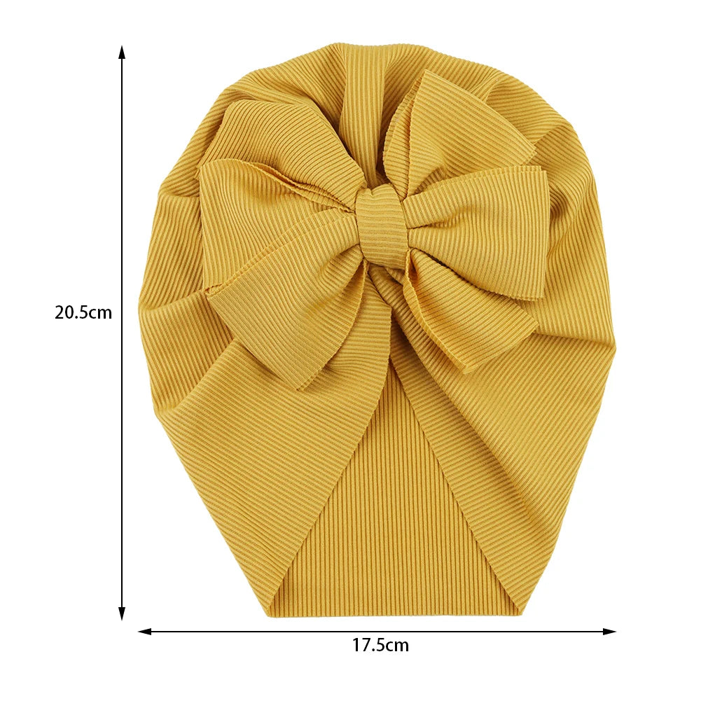 Bunny Knot Bow Headwraps for Baby Thin Elastic Caps Bonnet Newborn Toddler 0-4T