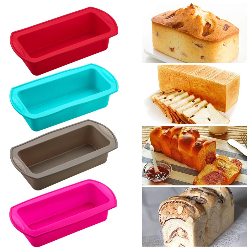 Silicone Cake Mold Round /Rectangular Silicone Bread Pan Cake Muffin Cupcake Baking Pans