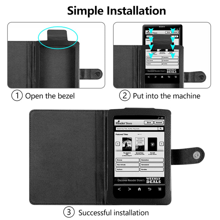 Cover Case for Sony Prs T2, Ereader Funda for Sony Ebook Prs-T2 , Magnetic Closure PU Leather Protective Shell /Skin