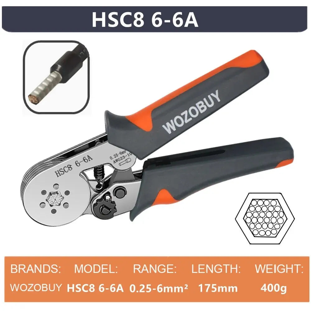 Terminal Crimping Tools Mini Electrical Pliers HSC8 6-4/6-6(0.25-10mm²/0.25-6mm²) Wire Connection Repair