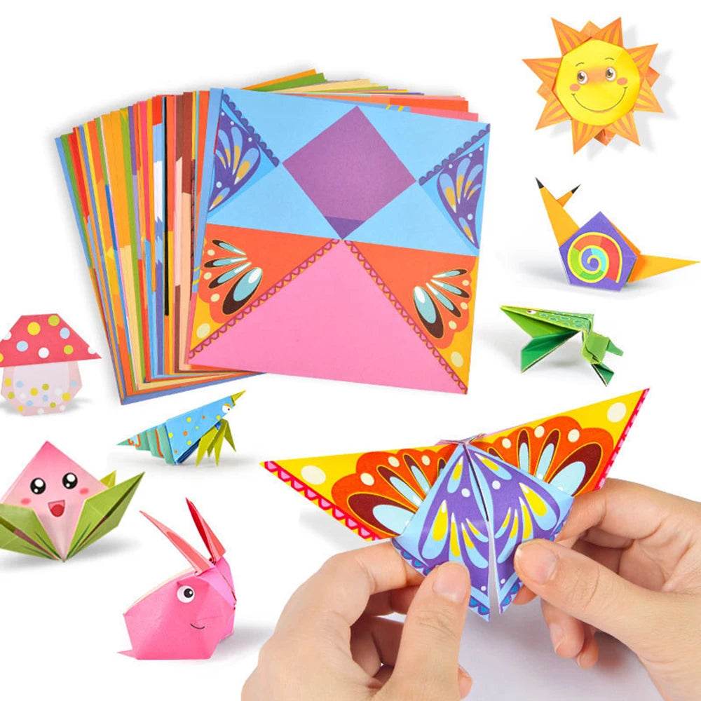 Cartoon Animal Origami Handcraft Paper Montessori Art Learning 54 Pages