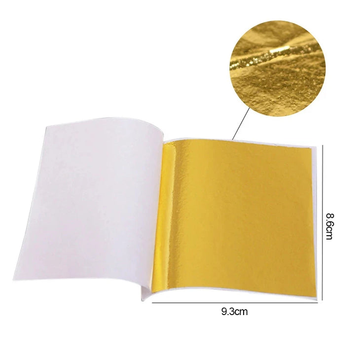 Imitation Gold Silver Foil Paper Leaf Gilding Art Craft Paper 100/200 Sheets