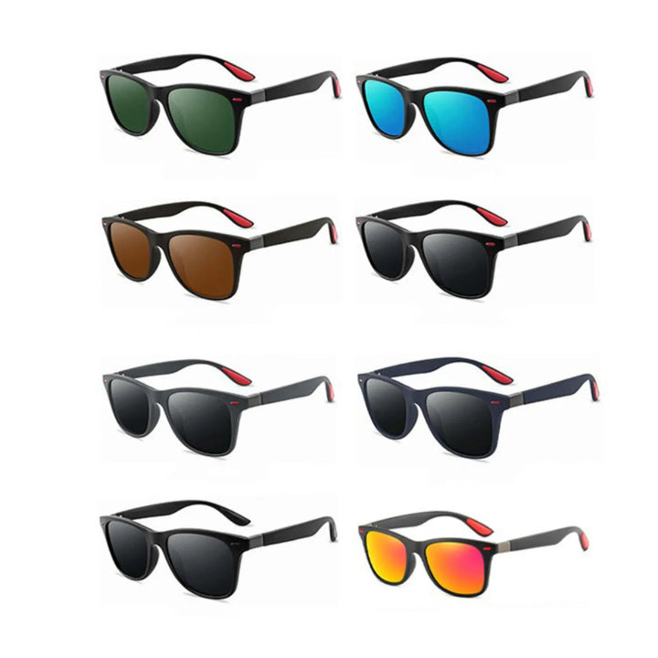 Classic Polarized Square Sunglasses for Men and Women - Anti-Glare UV400 Goggles for Travel, Fishing, and Cycling