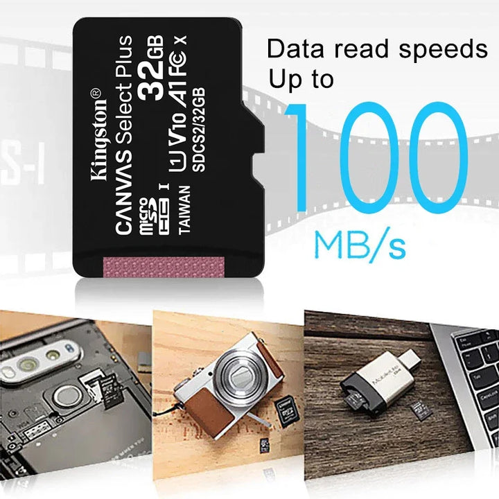 Kingston Micro SD Memory Card 32GB 64GB 128GB 256GB Class 10 C10 UHS-I Mini Kingston SD Card TF SDHC SDXC for Smartphone