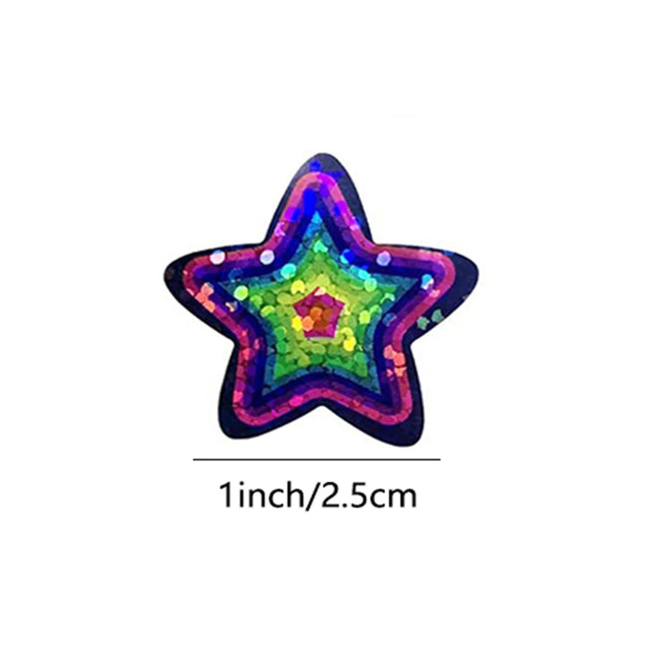 100-500pcs Color Star/Circle/Heart Stickers