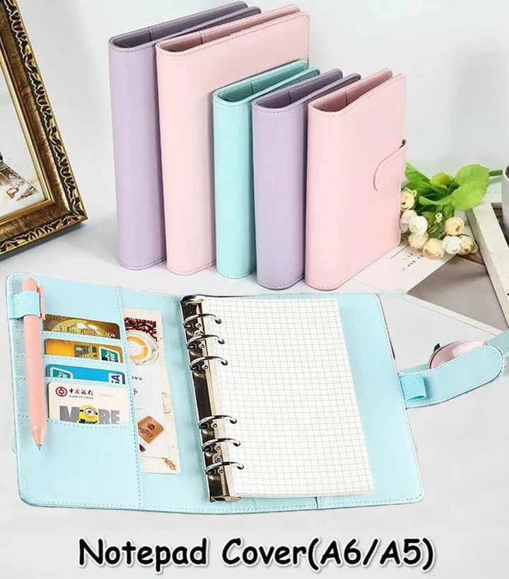 DIY Binder Notebook Cover A6/A5 PU Leather