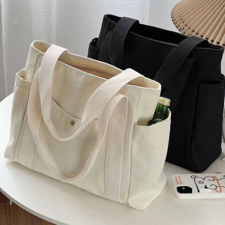 Large Capacity Canvas Tote Bag - Book Shoulder Bag