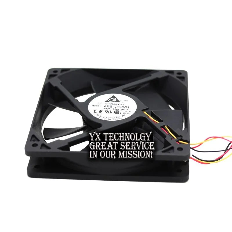 Delta For 120mm AFB1212VH-BL3V fan 12025 120mm 12V 0.60A 3lines dedicated cooling fan for  120*120*25mm