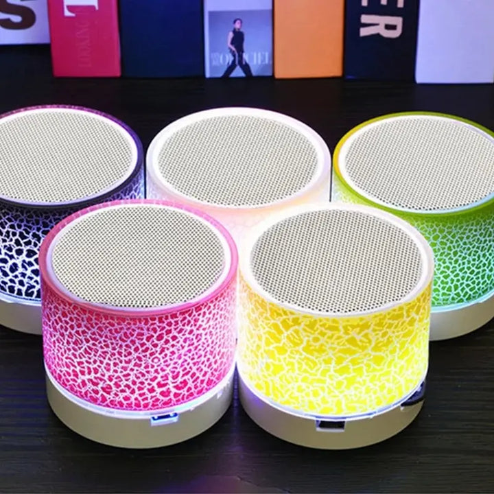 Bluetooth Mini Speaker - Wireless Speaker with Colorful LED, TF Card and USB Subwoofer, Portable MP3 Music Sound Column for PC and Phone