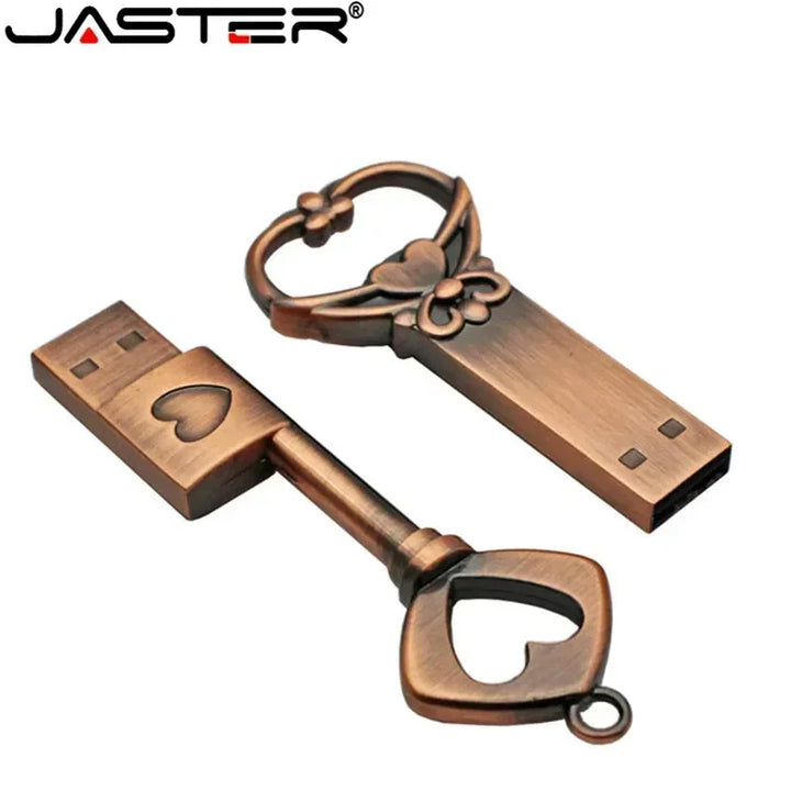 Copper key usb flash drive  4gb 16gb 32gb 64gb