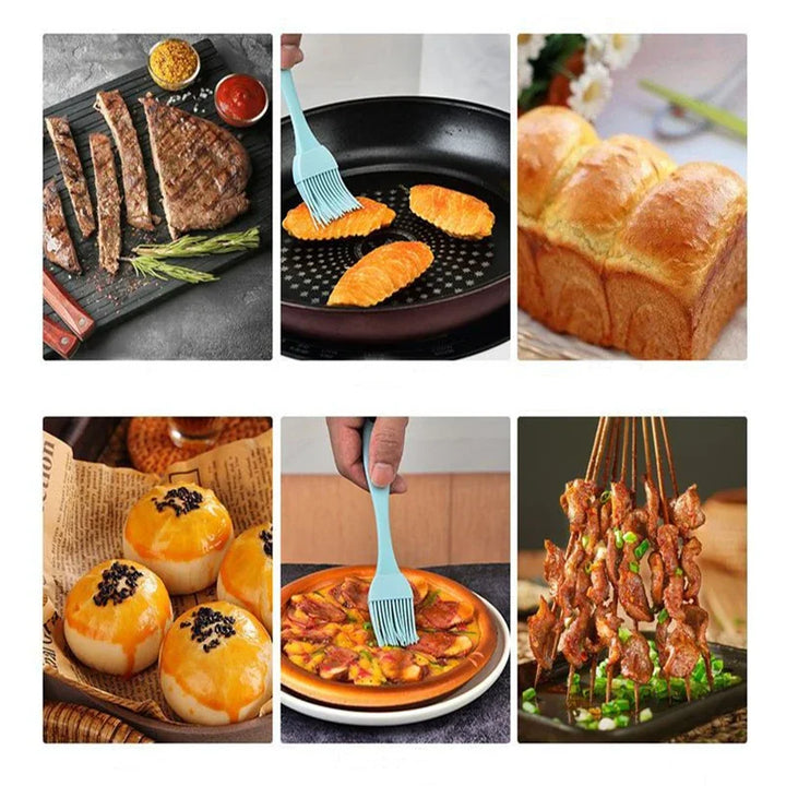 Silicone Oil Brush Barbecue Basting Brush Seasoning Sauce Cake Bread Butter Egg Heat Resistant Cooking Tools