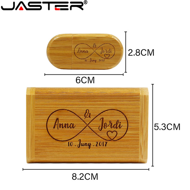Wooden USB 2.0 Flash Drive 128GB 64GB 32GB 16GB Memory Stick 1PCS