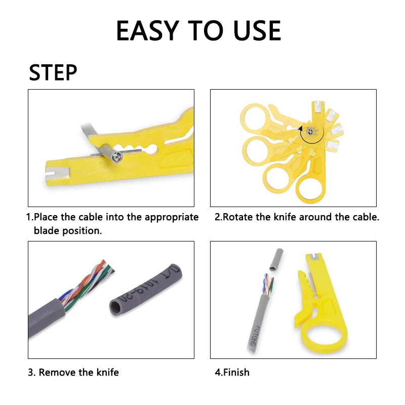 Wire Stripper Knife Crimper Pliers Crimping Tool Cable Stripping Wire Cutter Multi Tools Cut Line 1PC