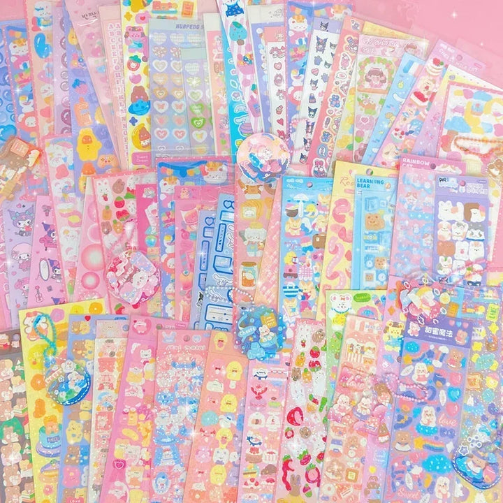 Sticker Pack, Stationery Scrapbooking 200PCS No-Repeated Sheet Stickers