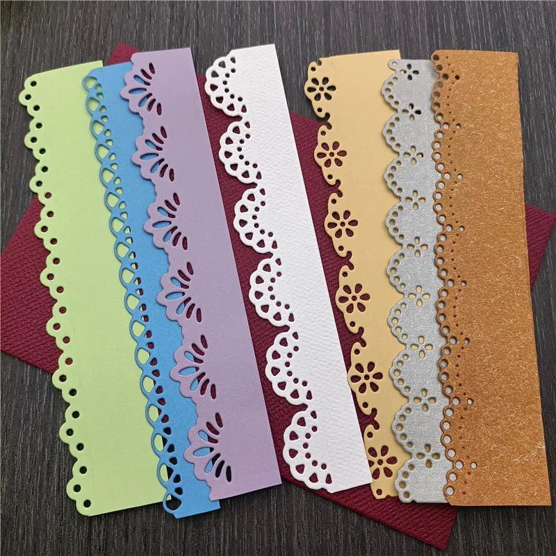 Lace Cutting Die Scrapbooking Paper Card Decorative Edge Frame Die Cut 7pcs/Set