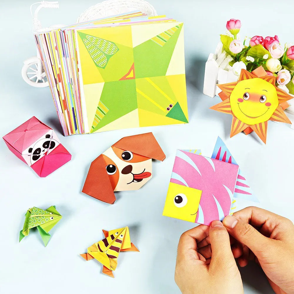 Cartoon Animal Origami Handcraft Paper Montessori Art Learning 54 Pages