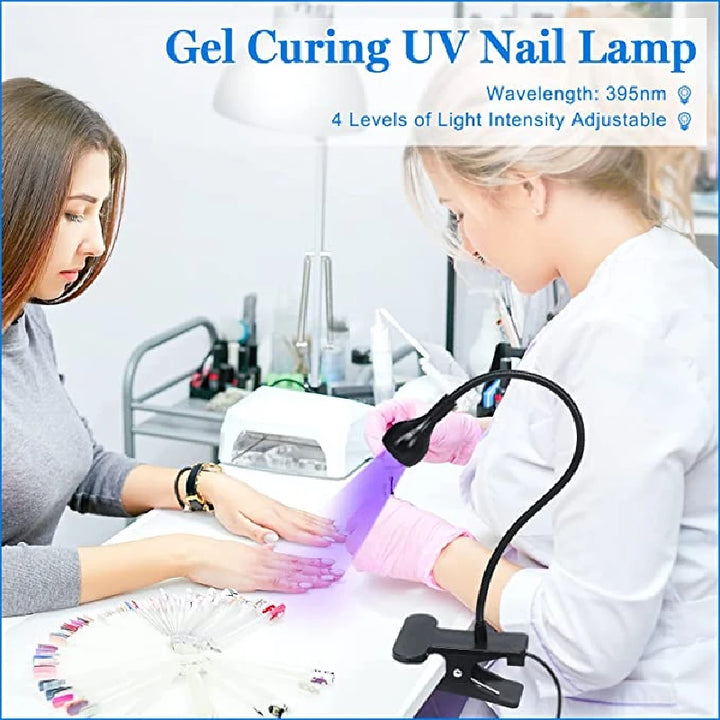 LED UV Light for Drying Gel Nail Polish Clip-On Flexible Desk Mini USB Nail Lamp Portable Nail Dryer Manicure Salon Tools