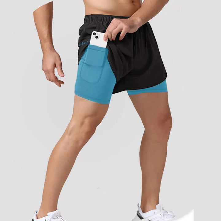 Men's Running Shorts Active Sportswear Lined Shorts