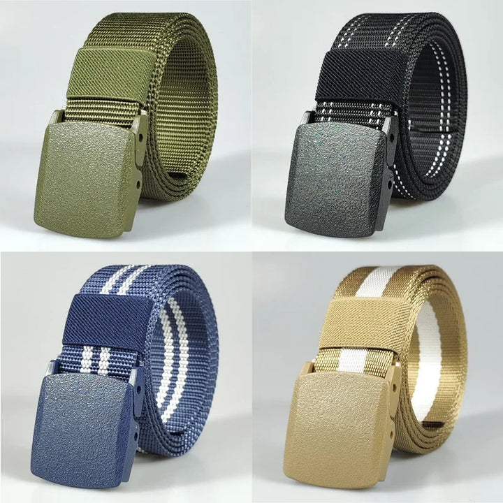 Non-metal Nylon Belt Outdoor Hunting Multifunctional Tactical Canvas Belts for Men