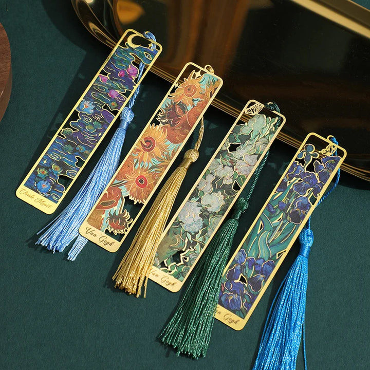 Art Bookmark Metal with Tassel or Ruler