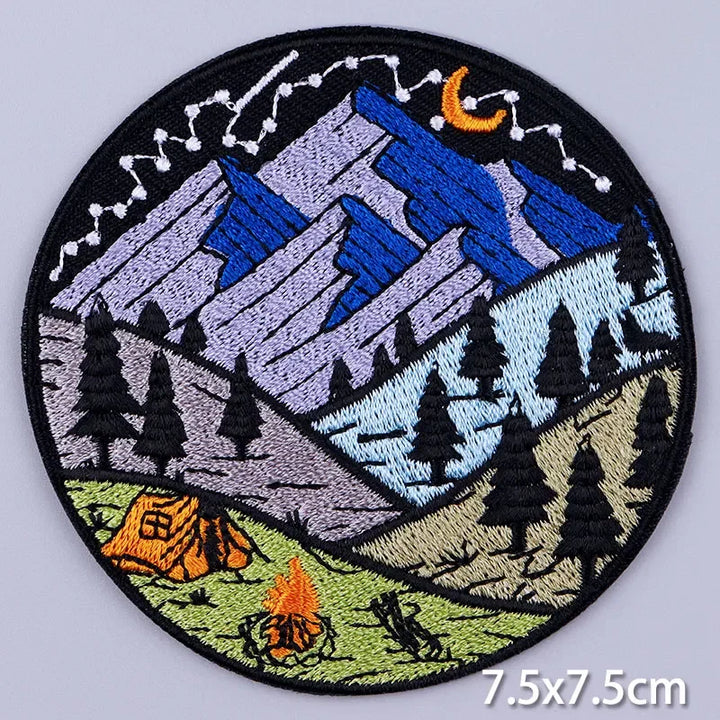 Patch For Clothing Nature Travel Patches On Clothes Fusible Patch Appliqué Sewing Embroidered Patches