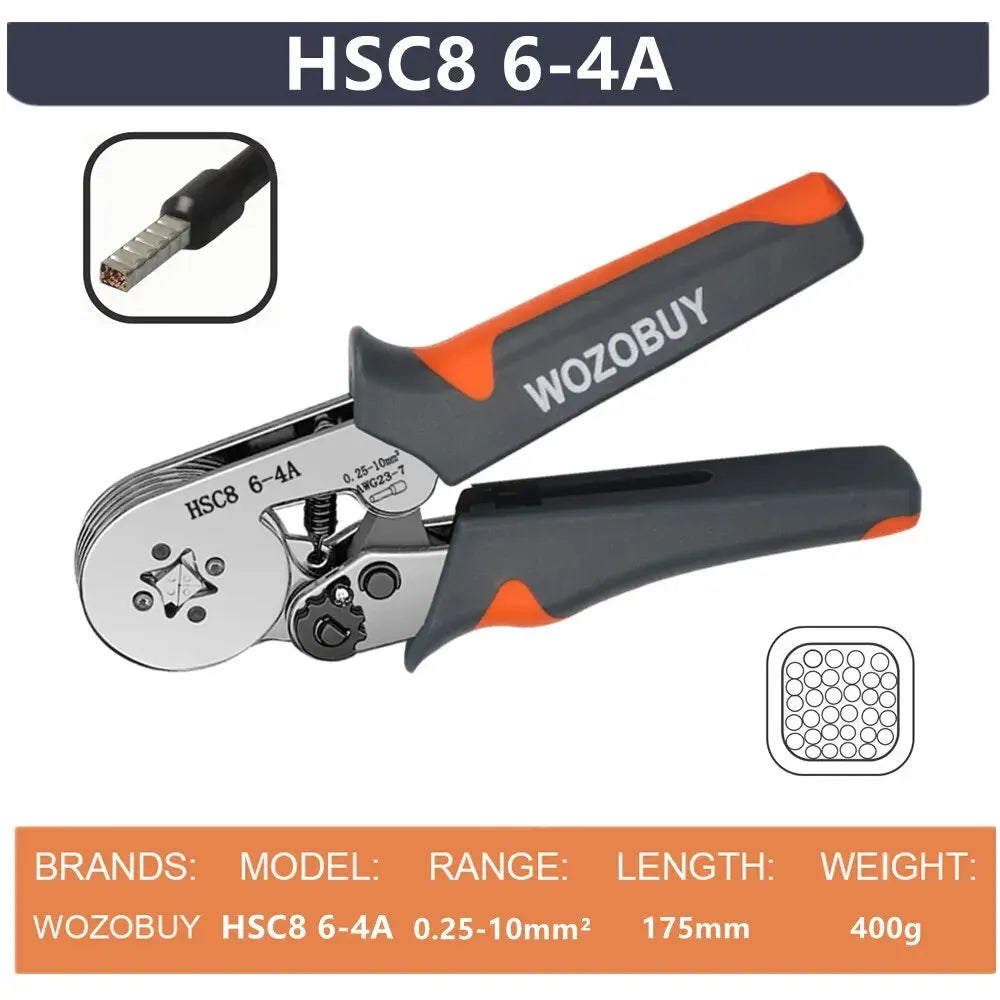 Terminal Crimping Tools Mini Electrical Pliers HSC8 6-4/6-6(0.25-10mm²/0.25-6mm²) Wire Connection Repair