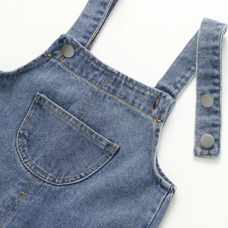 Baby Overalls Solid Toddler Denim Overall Jumpsuits