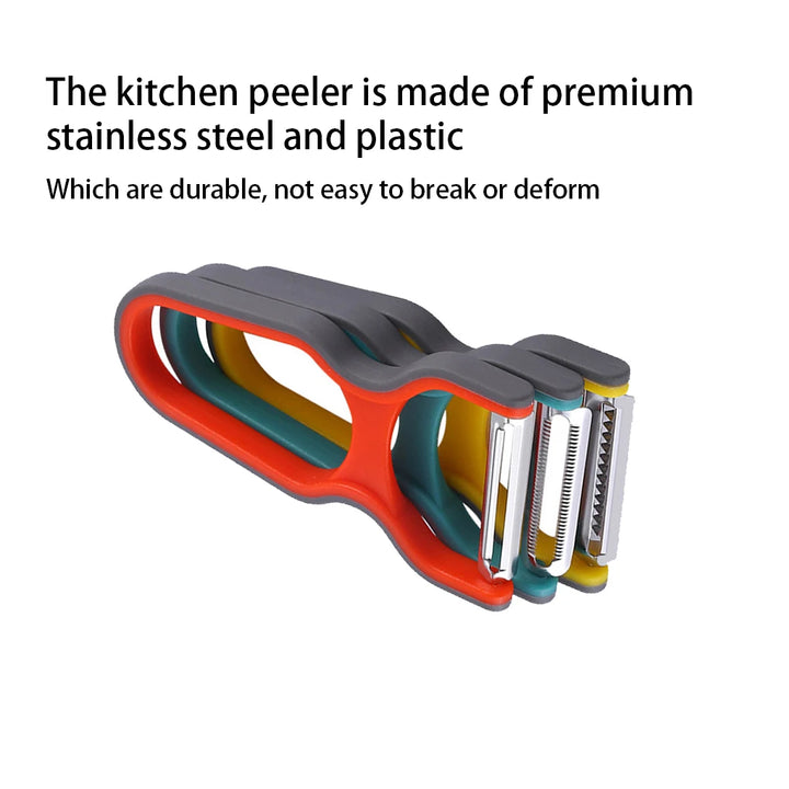 3Pcs Stainless Steel Multi-function Vegetable Potato Peeler Kitchen Tools