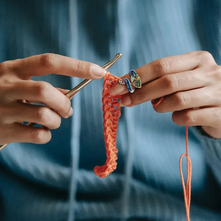 Crochet Tension Cat Ring, Yarn Guide Finger Holders