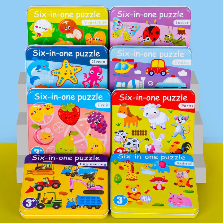 Puzzle Montessori Educational Toys Wood 3D Puzzle Games Box children Puzzles Jigsaw Wooden Puzzles For Kids 2 3 4 Year