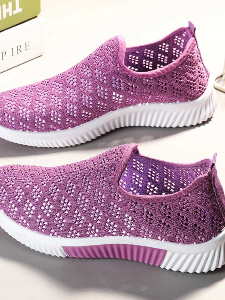 Mesh Shoes Women Breathable Flats Soft Sole Casual Sneakers
