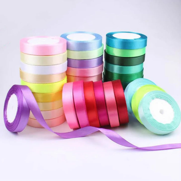 22meter/Roll 6mm 10mm 15mm 20mm 25mm 40mm 50mm Silk Satin Ribbons for Crafts Decorative