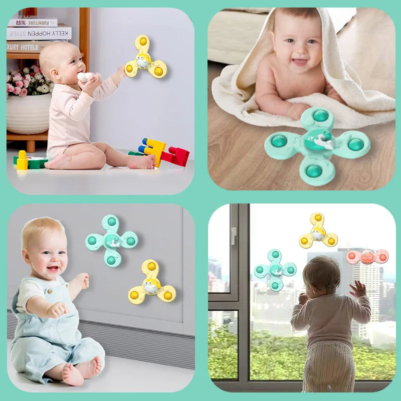 Montessori Baby Bath Toys For Children Spin Rattles for Babies 0 12 Months