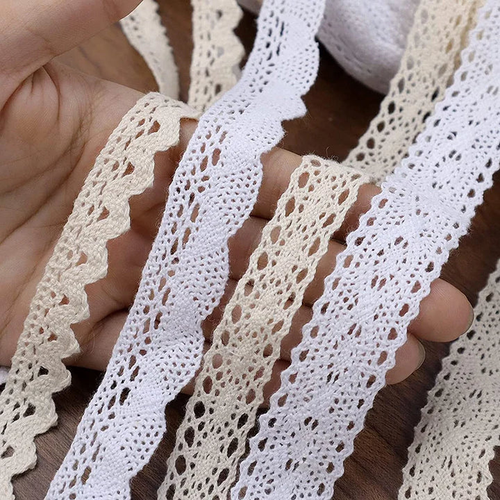 Cotton Lace Trim Vintage Lace Ribbon Sewing Supplies 2/5M