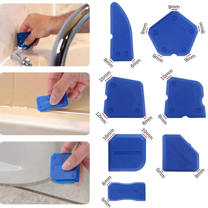Silicone Caulking Tool Kit Joint Sealant Spreader Spatula Scraper for Tile Window Grout