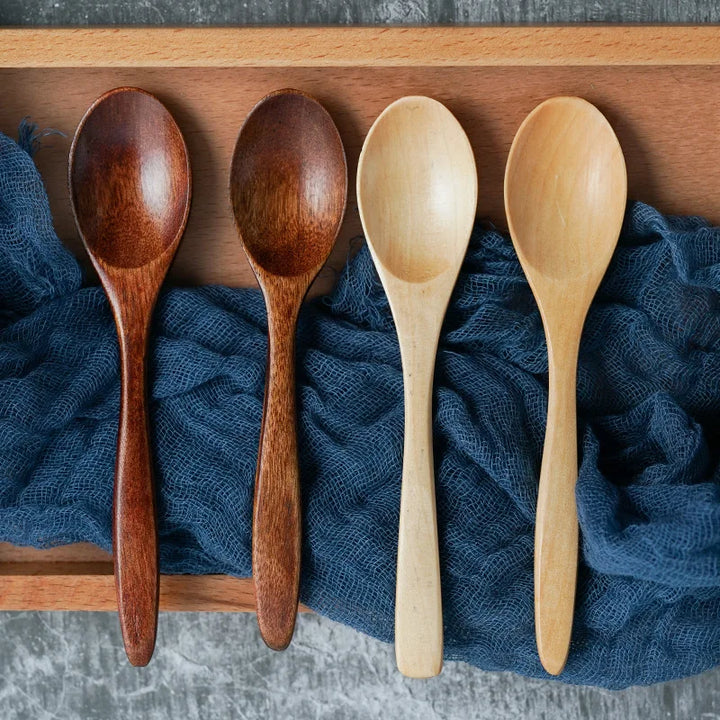 Wooden Spoon Wood Tableware Spoon Anti-Scald Tea Coffee Stirring Spoons